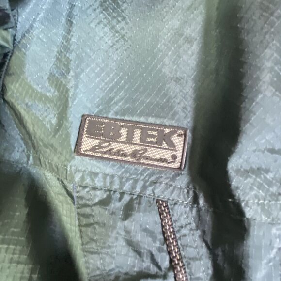 Eddie Bauer Ebtek Goretex Jacket  Nylon Coat Mens Medium Green Blue Full Zip - Picture 4 of 16
